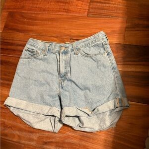Levi’s Premium 80s Mom Shorts W28 | High Rise Light Wash Denim